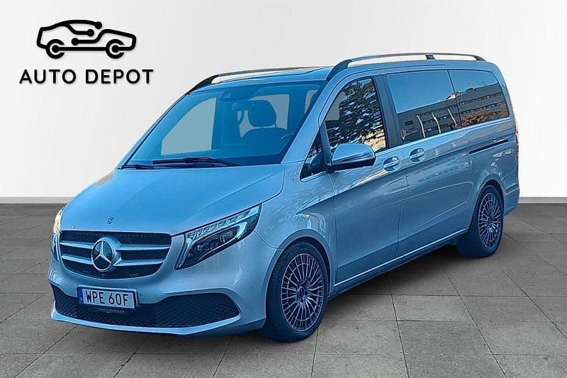 Silver Begagnad 2019 Mercedes V250 Avantgarde Minibuss | 509 900 kr (Bra pris) - Bild 1/4