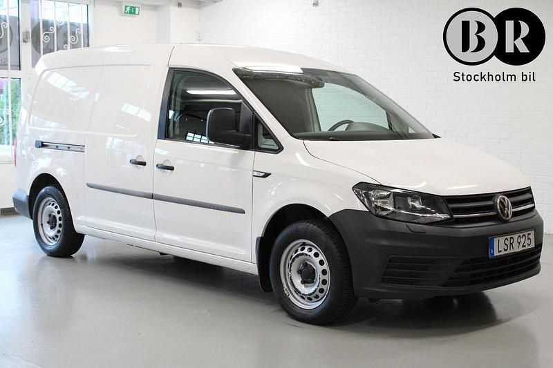Vit Begagnad 2018 VW Caddy Maxi Minibuss | 129 900 kr (Bra pris) - Bild 1/4
