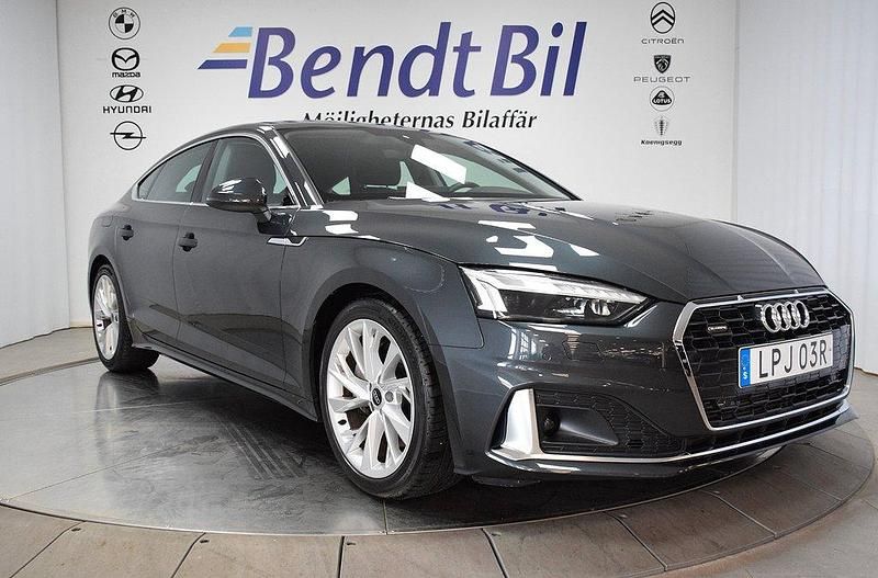 Grå Begagnad 2024 Audi A5 Sportback Advanced Halvkombi | 449 500 kr (Marknadspris) - Bild 1/3