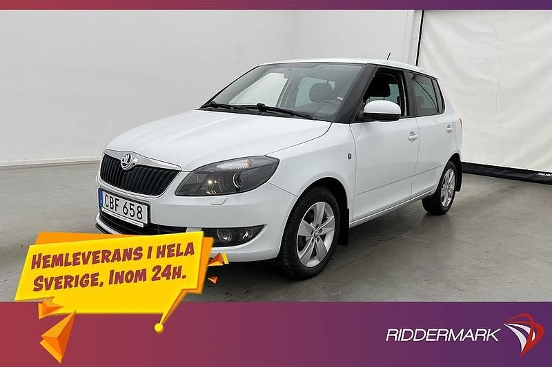Vit Begagnad 2014 Skoda Fabia Ambition Halvkombi | 94 800 kr (Marknadspris) - Bild 1/3