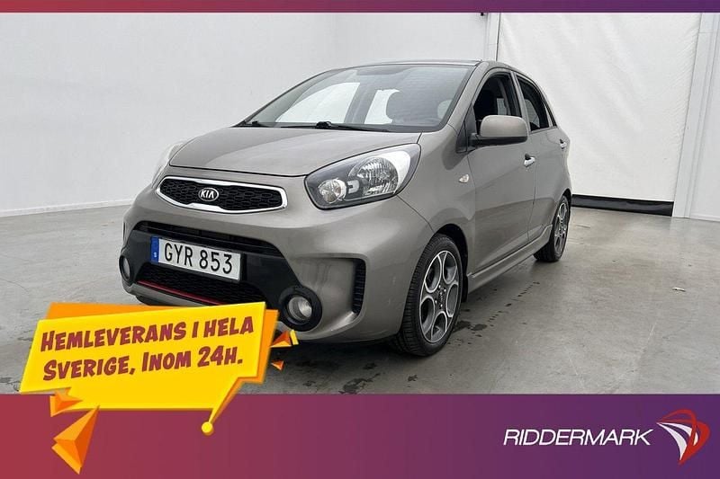 Grå Begagnad 2015 Kia Picanto Halvkombi | 78 900 kr (Lite dyr) - Bild 1/3