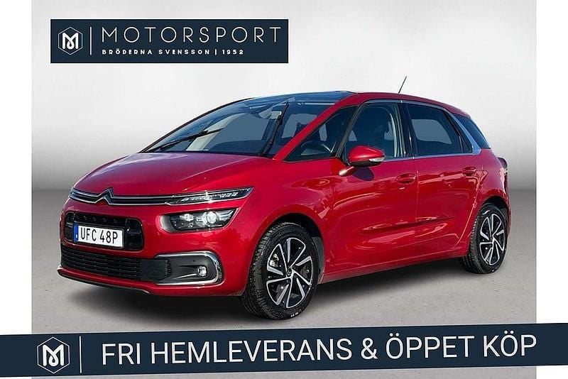 Röd (röd metallic) Begagnad 2019 Citroën C4 SpaceTourer Minibuss | 129 900 kr - Bild 1/3