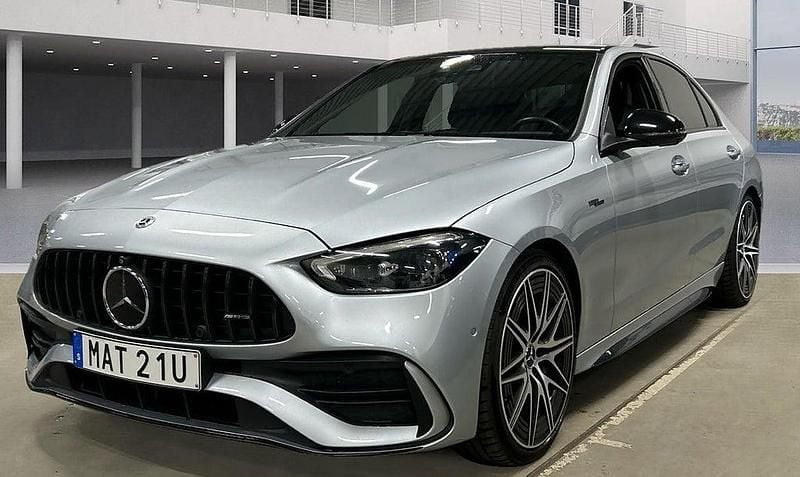 Begagnad Mercedes C43 AMG Premium Plus 408 HK (300 kW) 2023 Hightech silver metallic Sedan