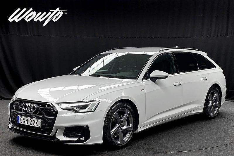 Glaciärvit metallic Begagnad 2024 Audi A6 S-Line Kombi | 489 800 kr (Dyr) - Bild 1/3