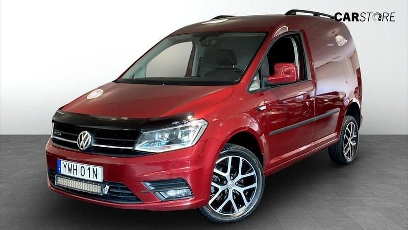 Röd (red) Begagnad 2019 VW Caddy Minibuss | 219 900 kr (Marknadspris) - Bild 1/4