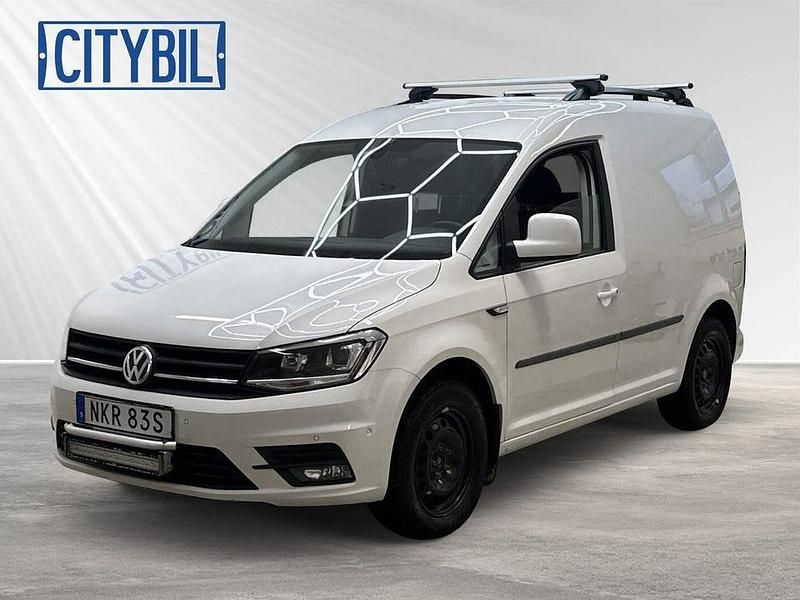 Vit Begagnad 2020 VW Caddy Minibuss | 154 875 kr (Marknadspris) - Bild 1/4