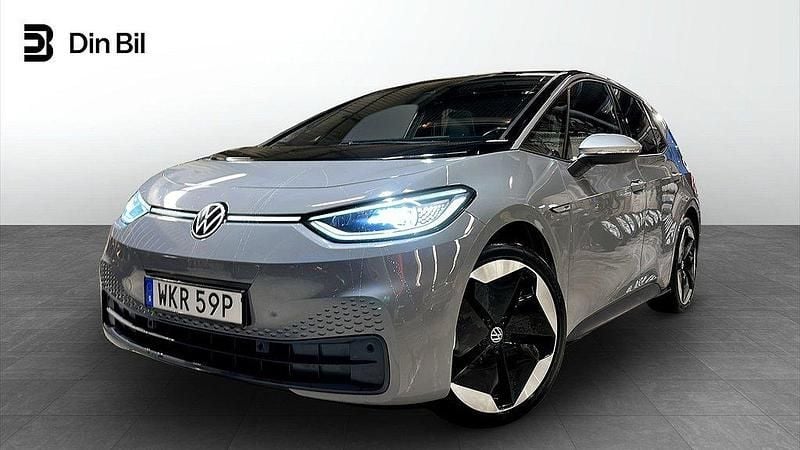 Grå Begagnad 2020 VW ID.3 Pro Performance Halvkombi | 244 900 kr (Marknadspris) - Bild 1/4