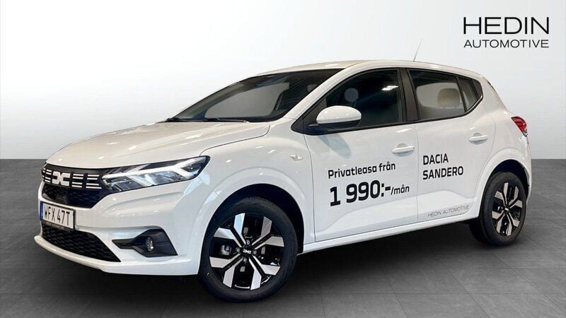 Vit (white) Begagnad 2024 Dacia Sandero Expression Halvkombi | 189 900 kr (Bra pris) - Bild 1/4