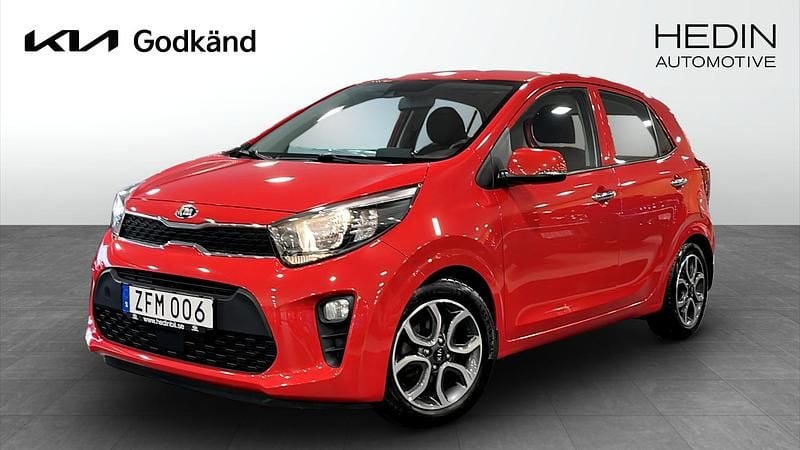 Röd (red) Begagnad 2020 Kia Picanto Advance Halvkombi | 149 900 kr (Marknadspris) - Bild 1/4