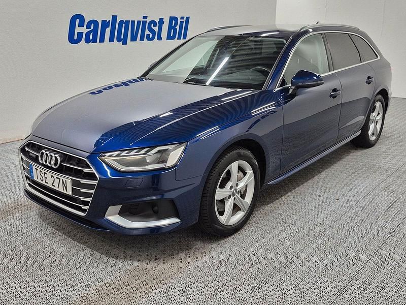 Blå (blå metallic) Begagnad 2021 Audi A4 Proline Kombi | 279 000 kr (Lite dyr) - Bild 1/4