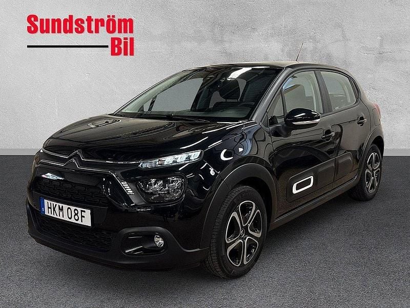 Svart Begagnad 2022 Citroën C3 Feel Halvkombi | 129 900 kr (Marknadspris) - Bild 1/3