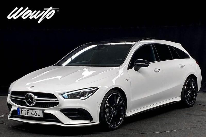 Vit (polarvit) Begagnad 2021 Mercedes CLA35 AMG AMG Kombi | 419 800 kr (Marknadspris) - Bild 1/3