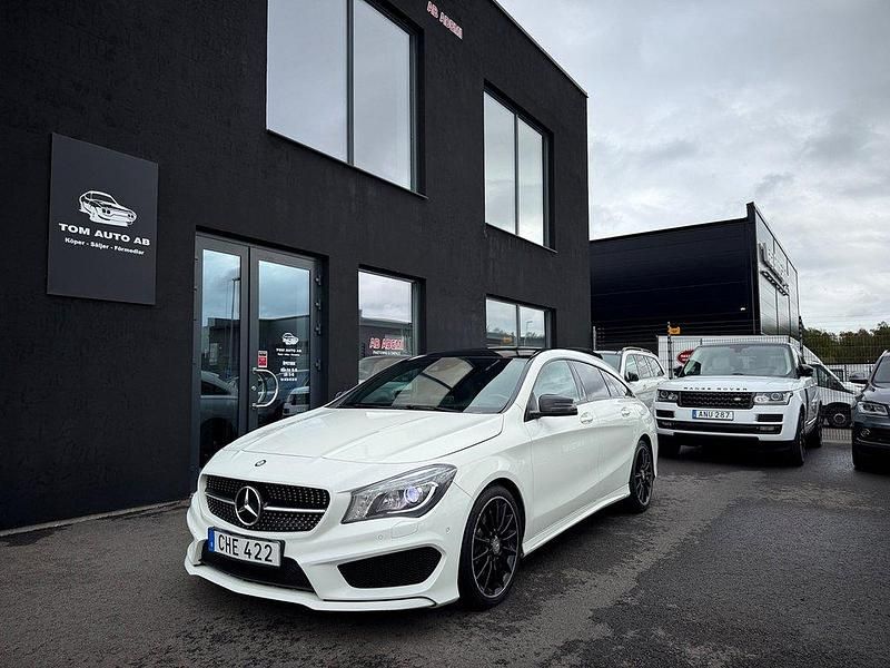 Vit Begagnad 2015 Mercedes CLA220 Shooting Brake AMG Kombi | 179 900 kr (Marknadspris) - Bild 1/4