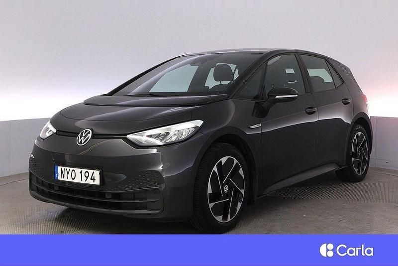 Mörkgrå Begagnad 2021 VW ID.3 Pro Performance Halvkombi | 221 900 kr (Marknadspris) - Bild 1/4