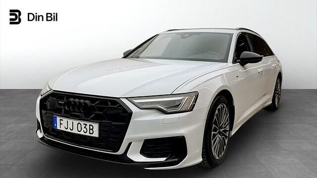 Glaciärvit metallic Begagnad 2024 Audi A6 S-Line Kombi | 539 000 kr (Marknadspris) - Bild 1/4