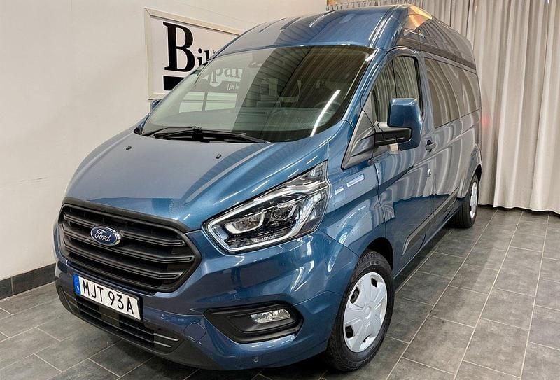 Blå Begagnad 2019 Ford Transit Custom Minibuss | 429 900 kr - Bild 1/4