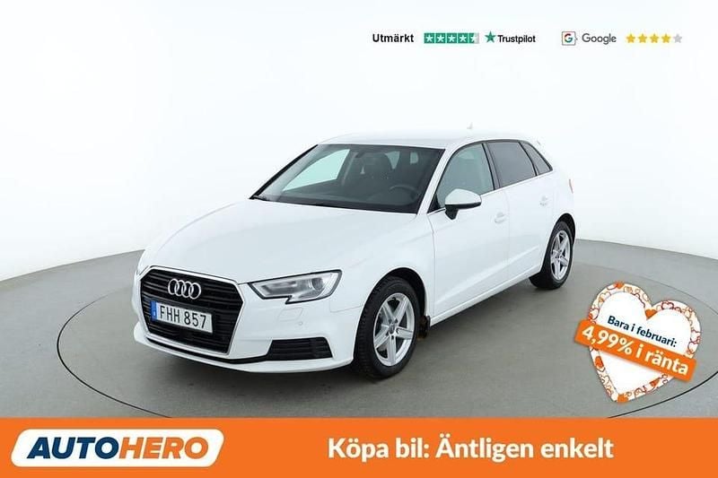 Begagnad Audi A3 Proline 151 HK (111 kW) 2018 Vit Sedan