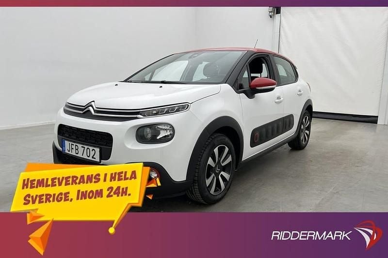 Vit Begagnad 2018 Citroën C3 Feel Halvkombi | 129 800 kr (Marknadspris) - Bild 1/3