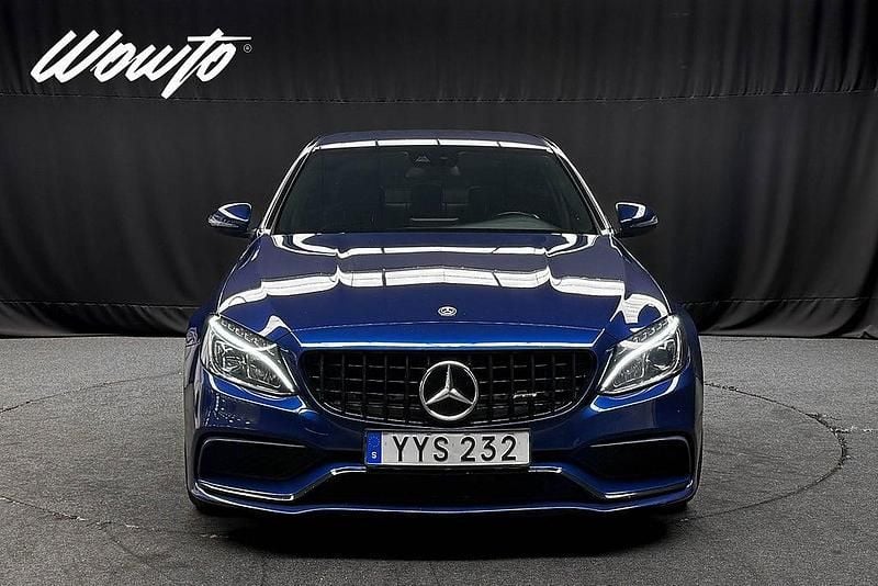 Begagnad Mercedes C63 AMG AMG 476 HK (350 kW) 2017 Blå Sedan