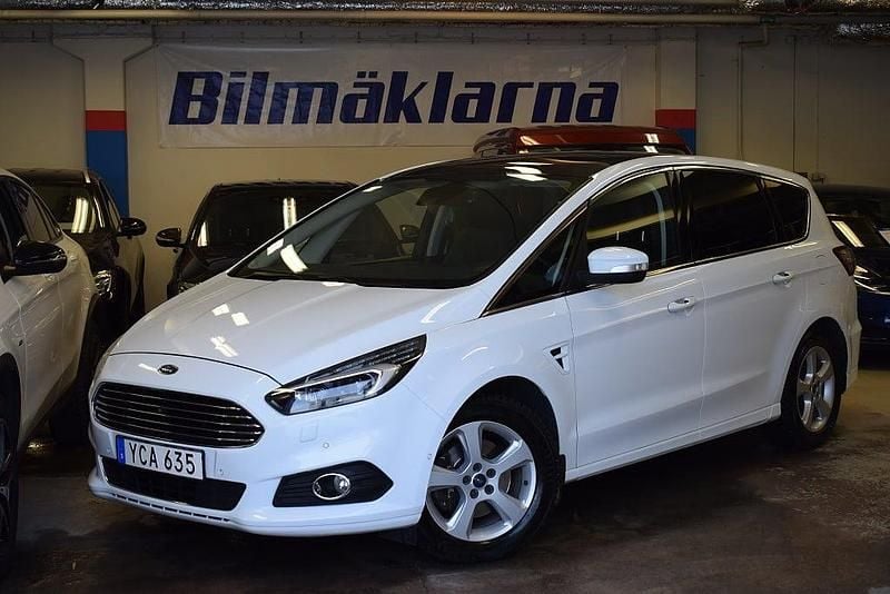 Vit Begagnad 2016 Ford S-MAX Business Edition Minibuss | 129 000 kr (Marknadspris) - Bild 1/4