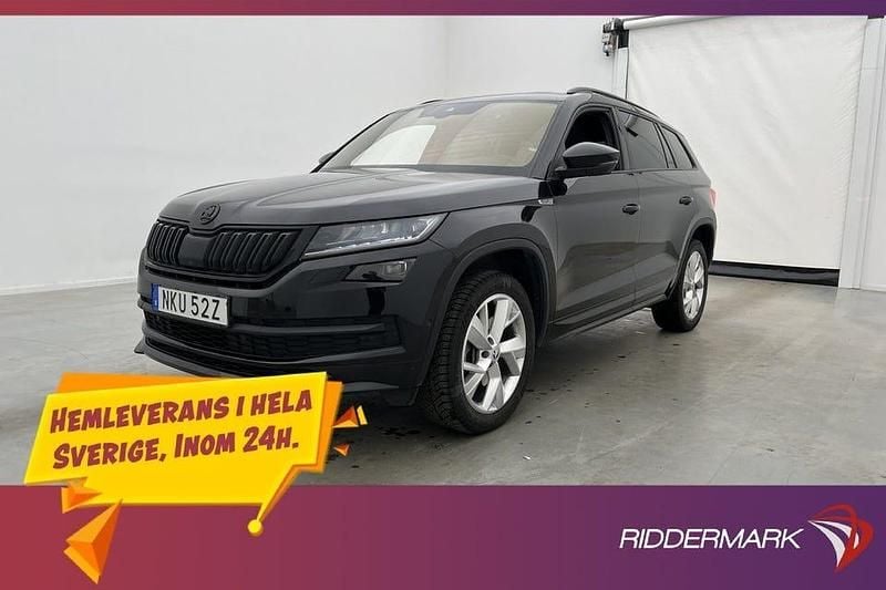 Svart Begagnad 2019 Skoda Kodiaq SportLine SUV | 319 800 kr (Marknadspris) - Bild 1/3