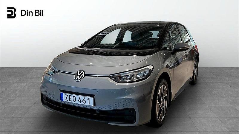 Grå (moonstone grey black) Begagnad 2022 VW ID.3 Pro Performance Halvkombi | 289 900 kr (Bra pris) - Bild 1/4