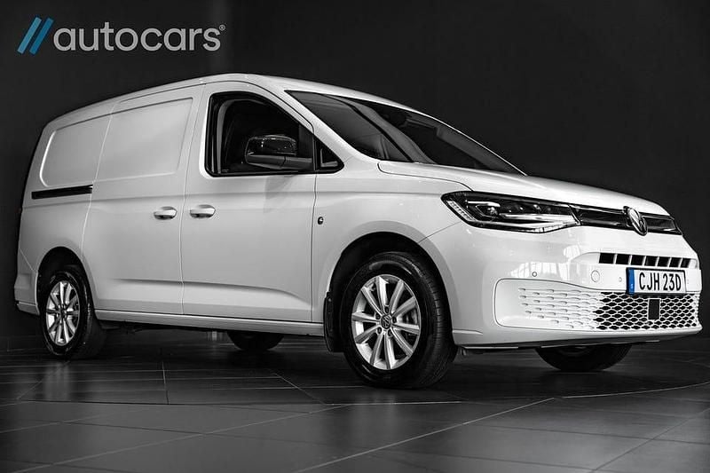 Vit Begagnad 2023 VW Caddy Maxi SE Minibuss | 348 750 kr (Bra pris) - Bild 1/4