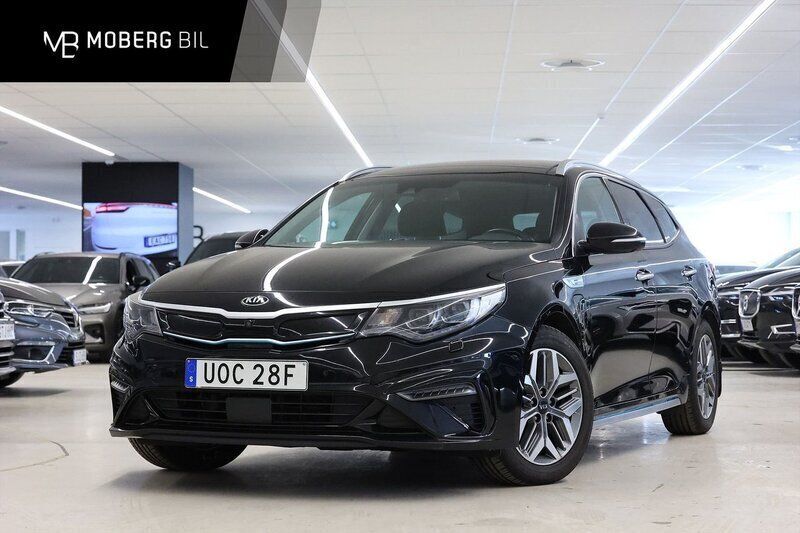 Svart Begagnad 2019 Kia Optima Hybrid 2 Sedan | 174 900 kr (Marknadspris) - Bild 1/3