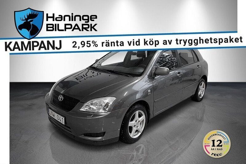 Grå Begagnad 2003 Toyota Corolla Halvkombi | 29 900 kr (Marknadspris) - Bild 1/2