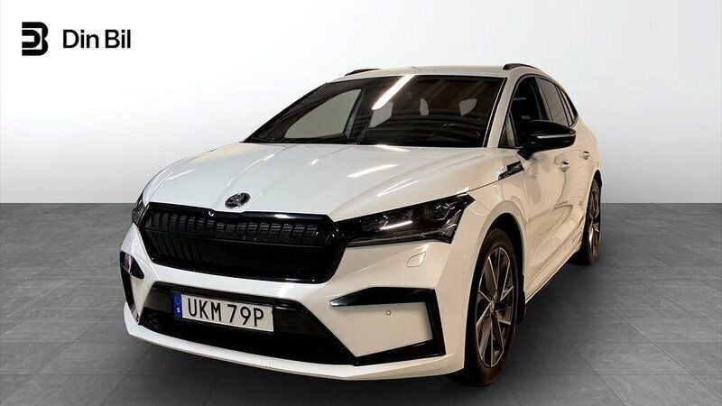 Vit Begagnad 2021 Skoda Enyaq iV SportLine SUV | 349 500 kr (Dyr) - Bild 1/4