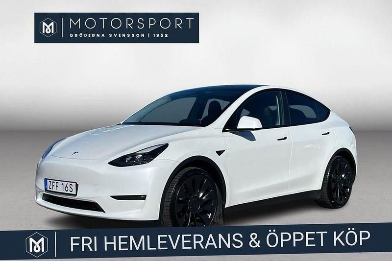 Vit (vit pearl) Begagnad 2023 Tesla Model Y Long Range AWD SUV | 419 900 kr (Marknadspris) - Bild 1/3