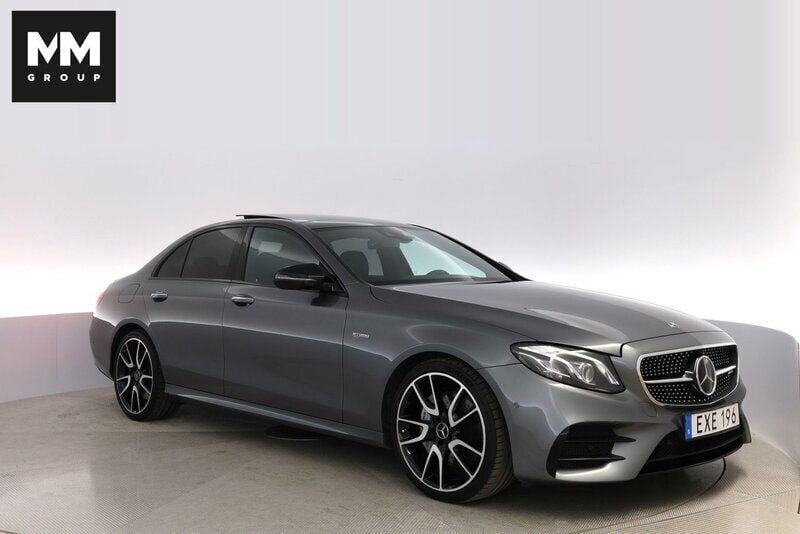 Grå Begagnad 2018 Mercedes E43 AMG AMG line Sedan | 495 000 kr (Marknadspris) - Bild 1/4