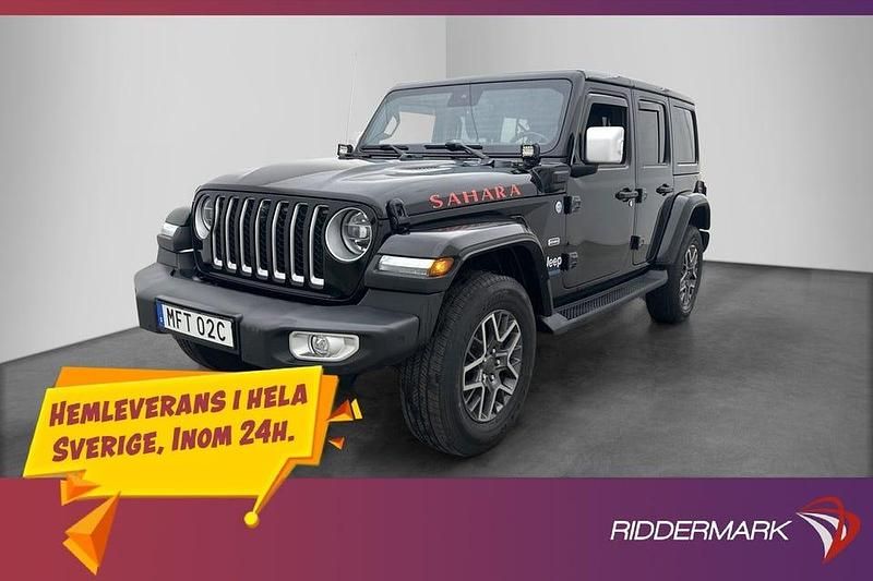 Begagnad Jeep Wrangler Unlimited Sahara 379 HK (278 kW) 2021 Svart SUV