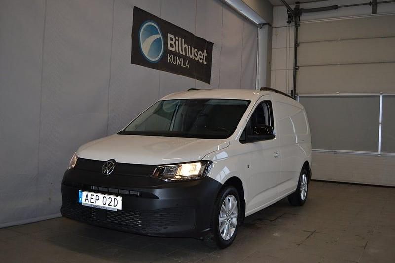 Vit Begagnad 2022 VW Caddy Maxi Minibuss | 236 750 kr (Bra pris) - Bild 1/4