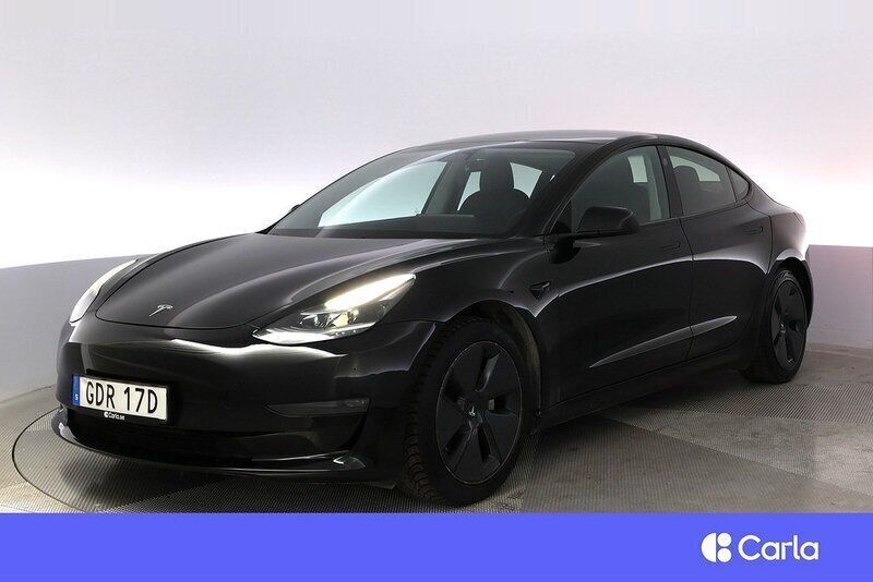 Svart Begagnad 2021 Tesla Model 3 Long Range Sedan | 294 900 kr (Marknadspris) - Bild 1/3