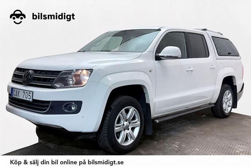 Vit Begagnad 2014 VW Amarok Highline Pickup | 139 800 kr (Bra pris) - Bild 1/3