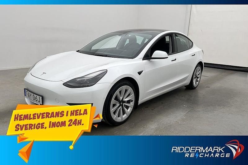Vit Begagnad 2021 Tesla Model 3 Long Range AWD Sedan | 279 800 kr (Marknadspris) - Bild 1/3