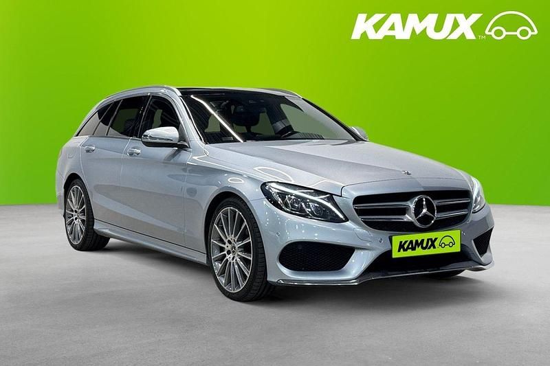 Silver (grå) Begagnad 2017 Mercedes C220 AMG Kombi | 239 800 kr (Lite dyr) - Bild 1/3