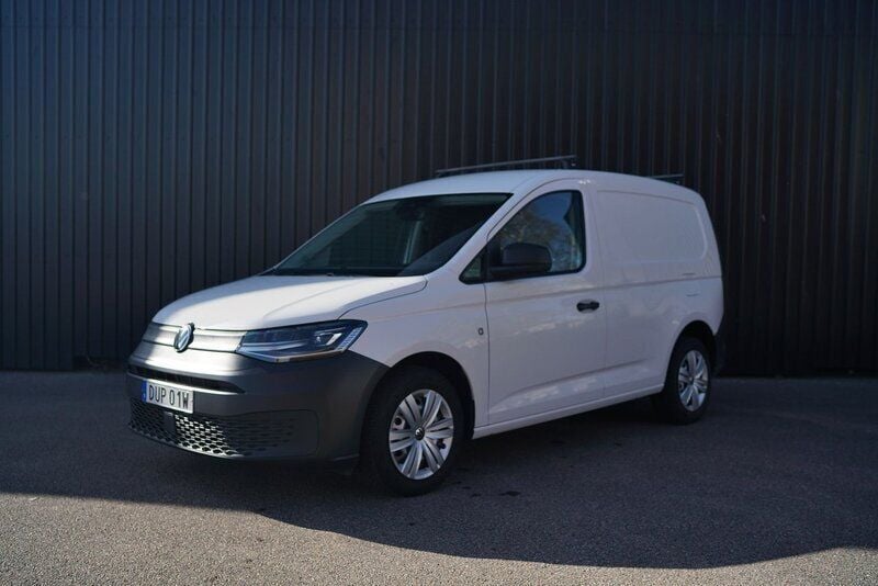 Vit Begagnad 2021 VW Caddy Minibuss | 175 900 kr (Bra pris) - Bild 1/4