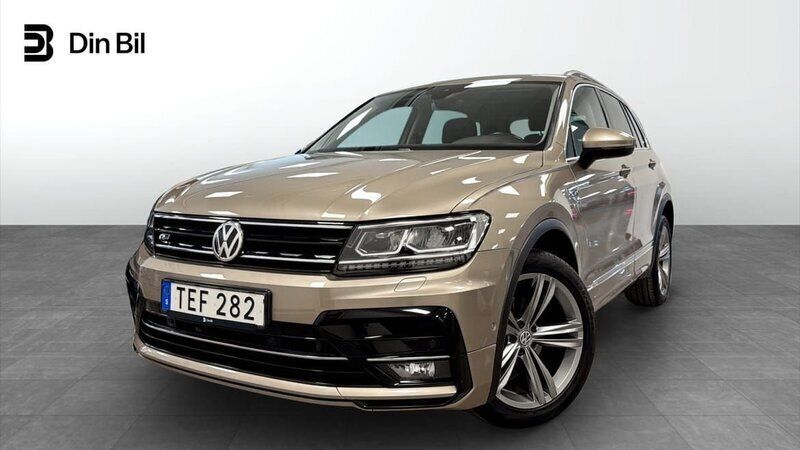 Ljusbrun Begagnad 2018 VW Tiguan R-line SUV | 229 900 kr (Marknadspris) - Bild 1/4