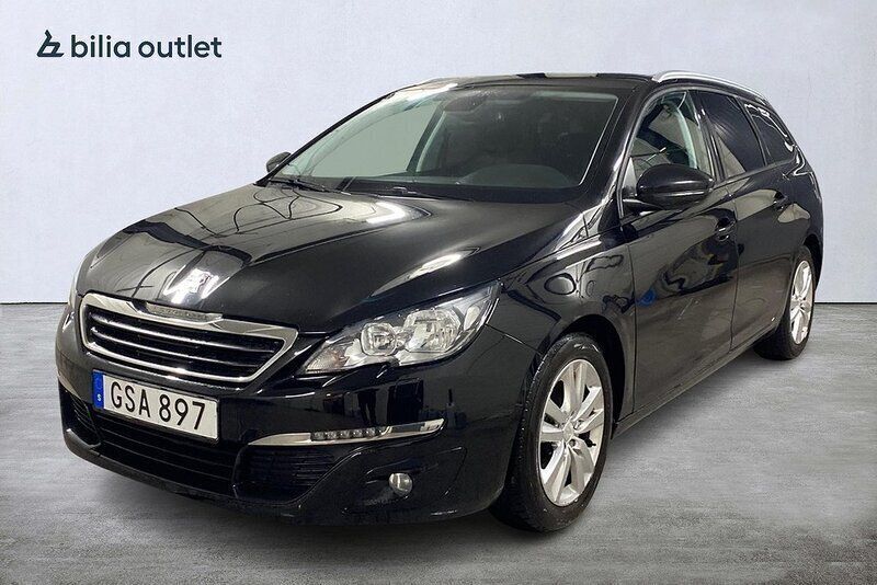 Svart Begagnad 2015 Peugeot 308 Active Kombi | 94 900 kr (Bra pris) - Bild 1/3