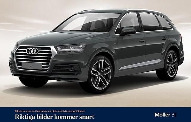 Daytonagrå pärleffekt Begagnad 2018 Audi Q7 S-Line SUV | 469 900 kr (Marknadspris) - Bild 1/4