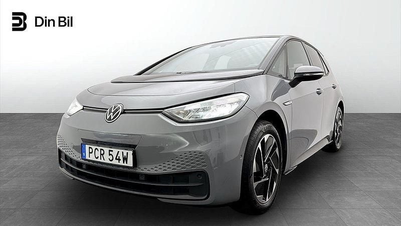Grå (moonstone grey black) Begagnad 2023 VW ID.3 Comfortline Halvkombi | 299 900 kr (Marknadspris) - Bild 1/4