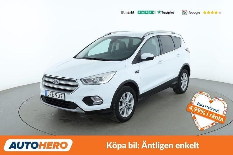 Vit Begagnad 2018 Ford Kuga Titanium SUV | 147 000 kr (Bra pris) - Bild 1/4