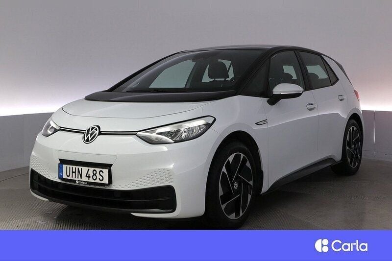 Vit Begagnad 2020 VW ID.3 Pro Performance Halvkombi | 228 900 kr (Marknadspris) - Bild 1/3