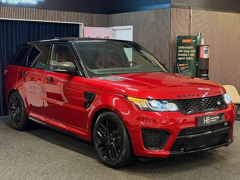 Röd Begagnad 2017 Land Rover Range Rover Sport SVR SUV | 829 900 kr - Bild 1/4