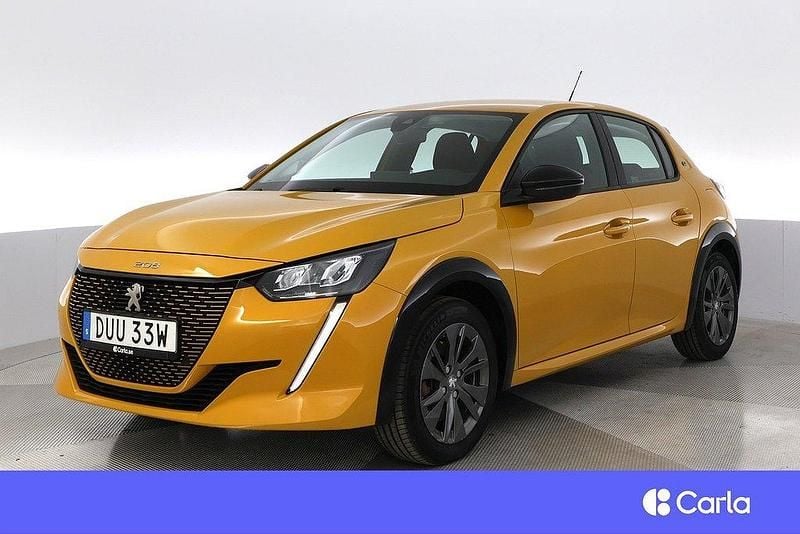 Gul Begagnad 2022 Peugeot e-208 Active Halvkombi | 188 900 kr (Lite dyr) - Bild 1/4