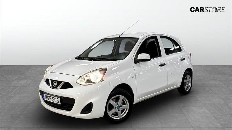 Vit Begagnad 2015 Nissan Micra Halvkombi | 84 900 kr (Marknadspris) - Bild 1/4