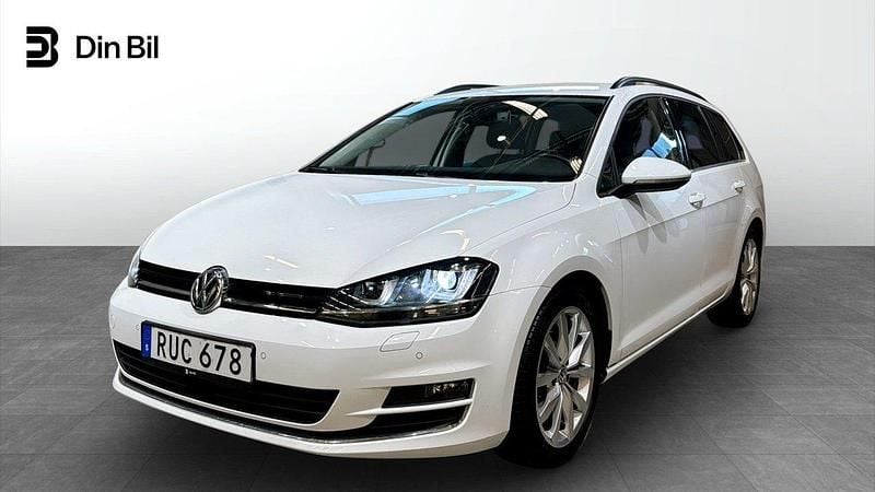 Vit Begagnad 2014 VW Golf VII Highline Kombi | 169 900 kr (Lite dyr) - Bild 1/4