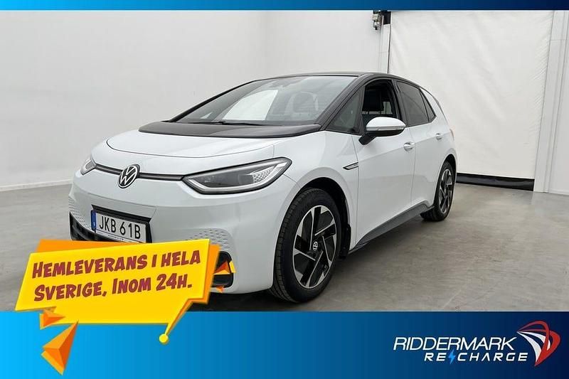 Vit Begagnad 2021 VW ID.3 Pro Performance Halvkombi | 258 900 kr (Marknadspris) - Bild 1/4